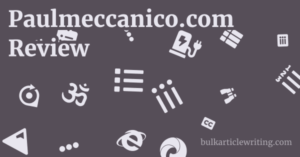 Paulmeccanico.com Review 1 by