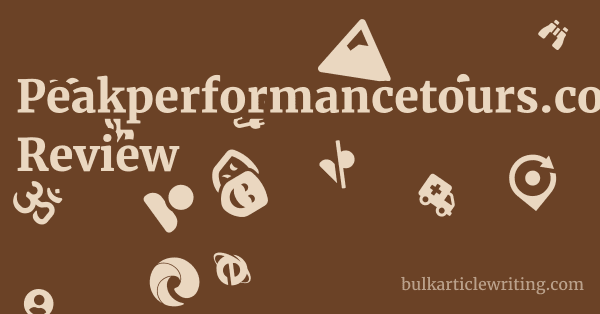 Peakperformancetours.com Review 1 by