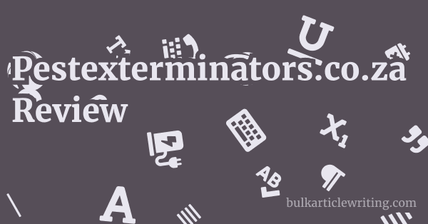 Pestexterminators.co.za Review