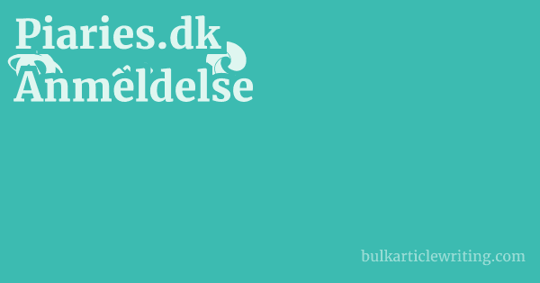 Piaries.dk Anmeldelse 1 by
