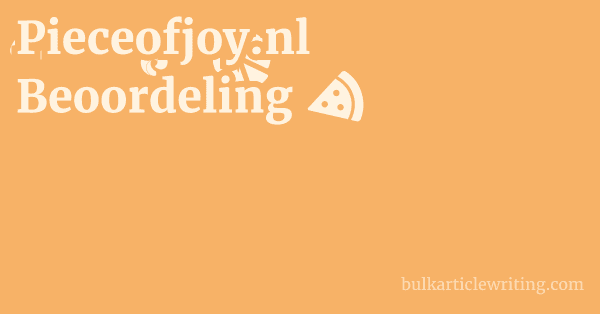 Pieceofjoy.nl Beoordeling 1 by