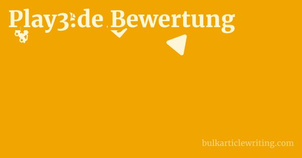 Play3.de Bewertung 1 by