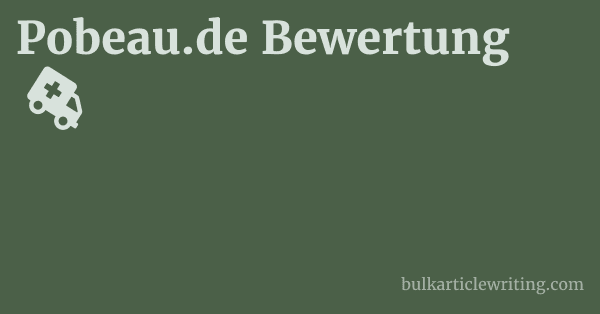 Pobeau.de Bewertung 1 by