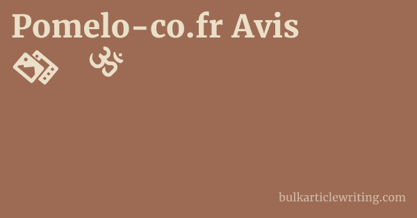 Pomelo-co.fr Avis 1 by