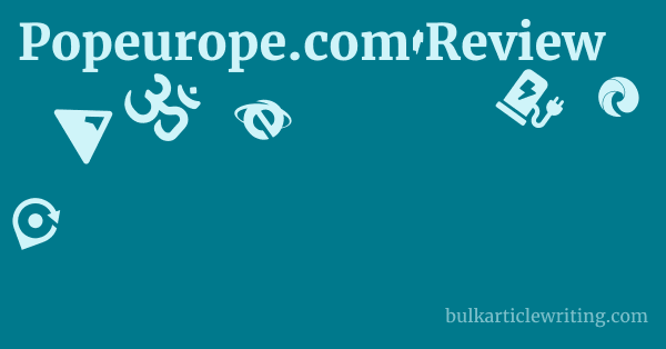 Popeurope.com Review 1 by