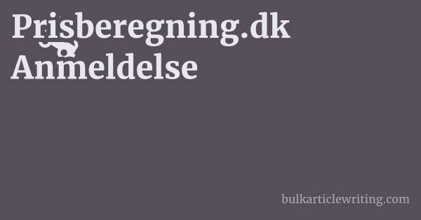 Prisberegning.dk Anmeldelse 1 by