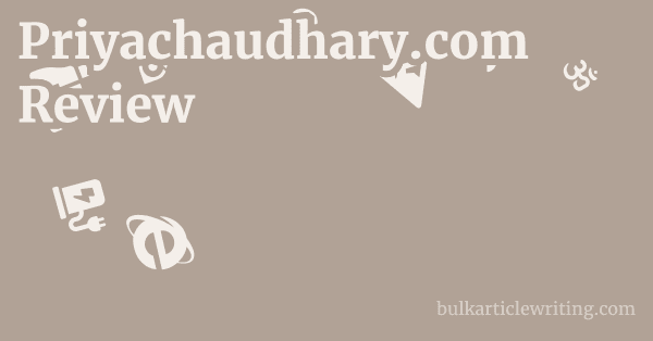 Priyachaudhary.com Review 1 by
