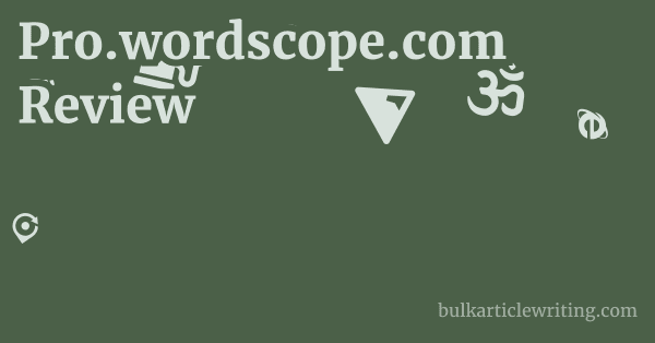 Pro.wordscope.com Review 1 by