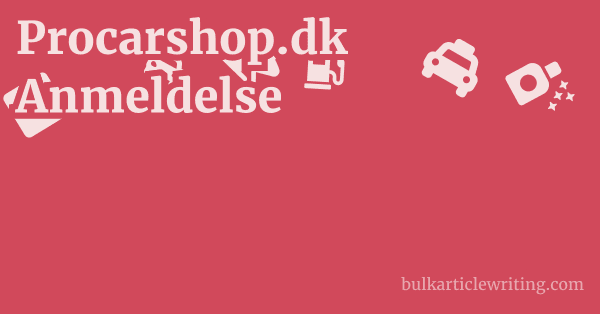 Procarshop.dk Anmeldelse 1 by