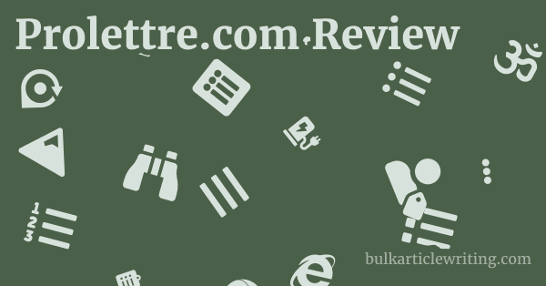 Prolettre.com Review 1 by
