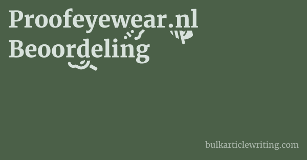 Proofeyewear.nl Beoordeling 1 by