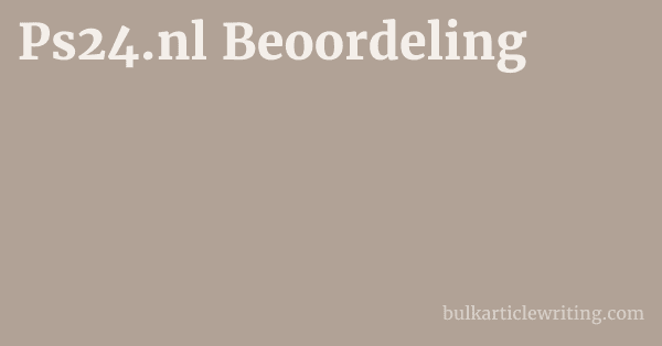Ps24.nl Beoordeling 1 by