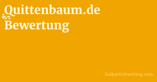 Quittenbaum.de Bewertung 1 by