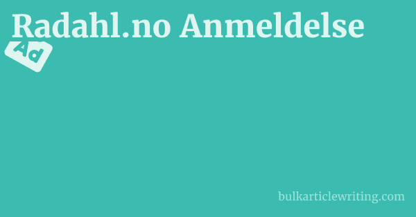 Radahl.no Anmeldelse