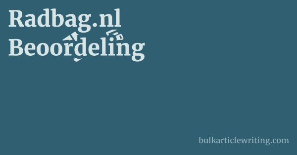 Radbag.nl Beoordeling 1 by