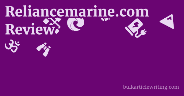 Reliancemarine.com Review 1 by
