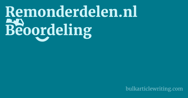 Remonderdelen.nl Beoordeling 1 by