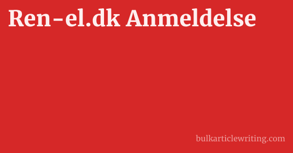 Ren-el.dk Anmeldelse 1 by Partners