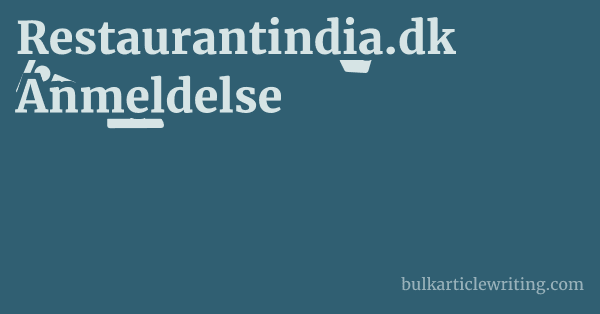 Restaurantindia.dk Anmeldelse