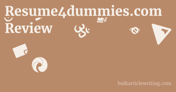 Resume4dummies.com Review 1 by
