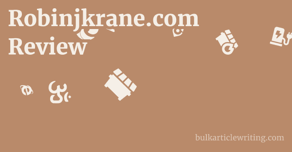 Robinjkrane.com Review 1 by