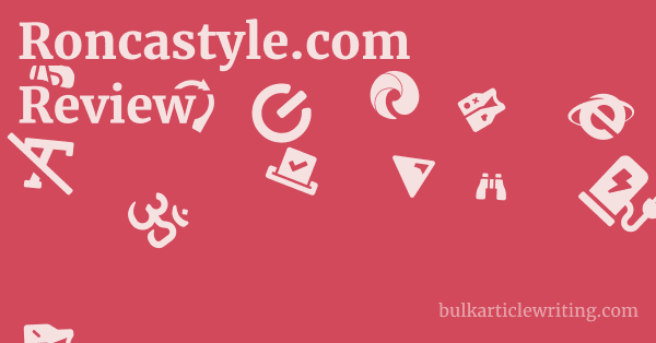 Roncastyle.com Review 1 by