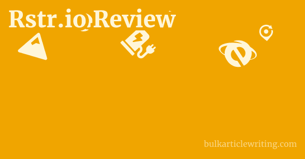 Rstr.io Review 1 by