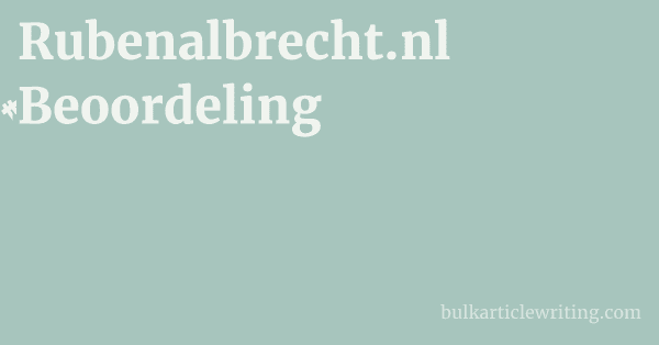 Rubenalbrecht.nl Beoordeling 1 by