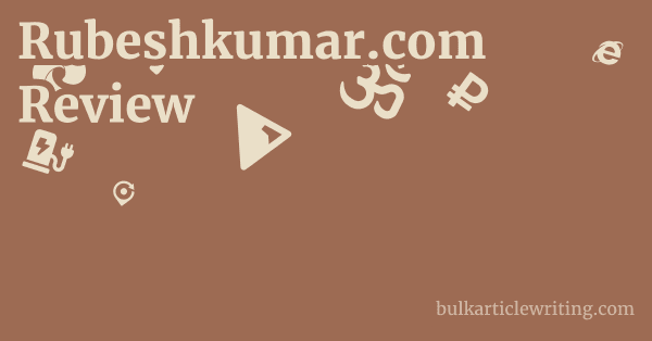 Rubeshkumar.com Review 1 by