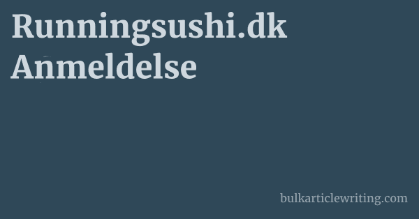 Runningsushi.dk Anmeldelse 1 by Partners