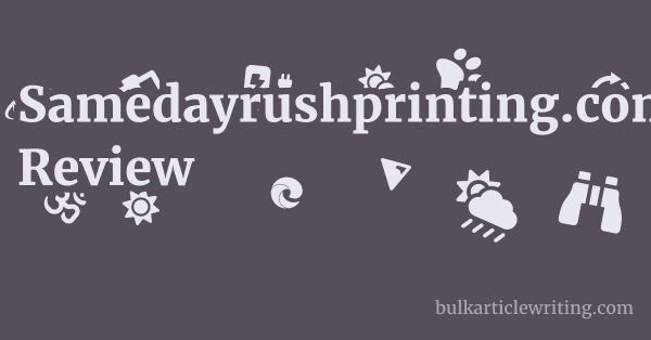 Samedayrushprinting.com Review 1 by