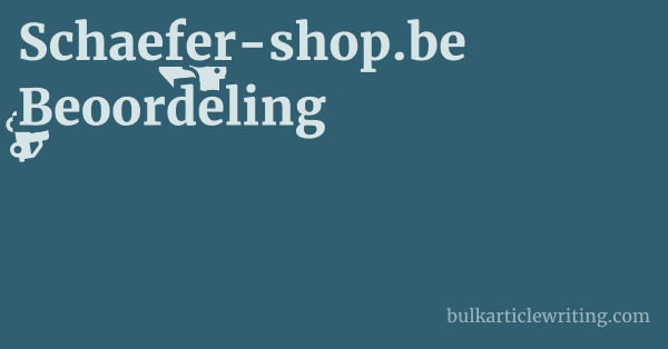 Schaefer-shop.be Beoordeling 1 by Partners