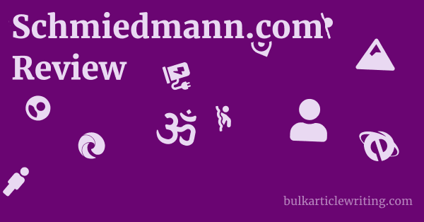 Schmiedmann.com Review 1 by