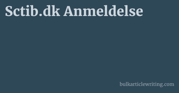 Sctib.dk Anmeldelse 1 by