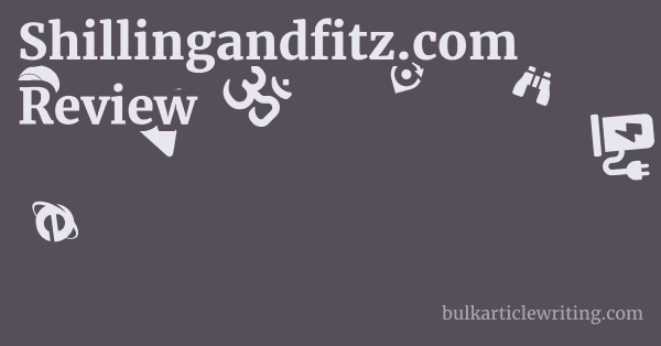 Shillingandfitz.com Review 1 by