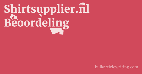 Shirtsupplier.nl Beoordeling 1 by