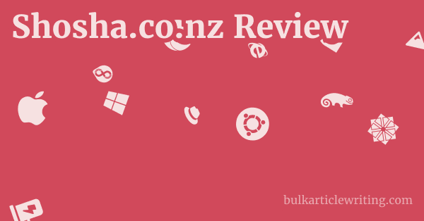Shosha.co.nz Review 1 by Partners