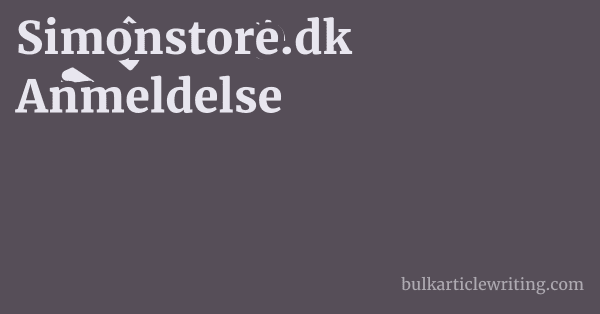 Simonstore.dk Anmeldelse 1 by