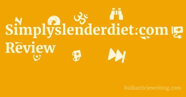 Simplyslenderdiet.com Review 1 by Partners
