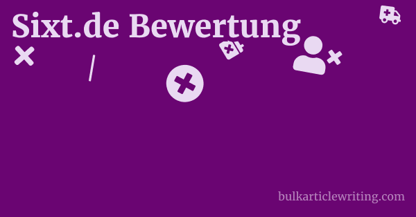 Sixt.de Bewertung 1 by Partners