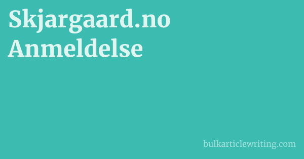 Skjargaard.no Anmeldelse 1 by Partners