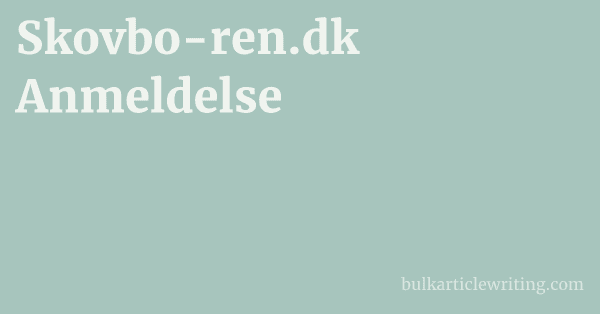 Skovbo-ren.dk Anmeldelse 1 by Partners