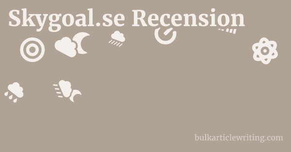 Skygoal.se Recension 1 by