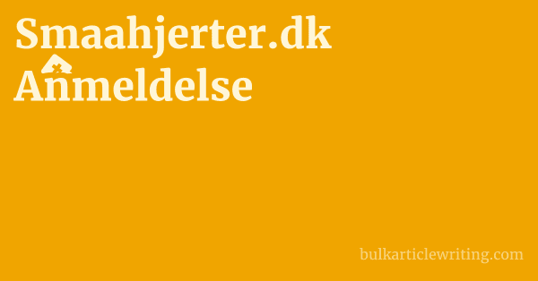 Smaahjerter.dk Anmeldelse 1 by