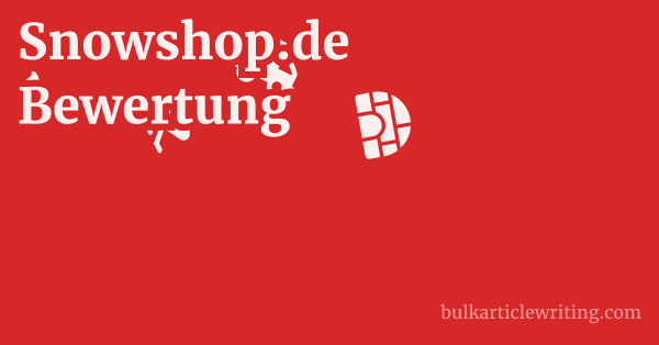 Snowshop.de Bewertung 1 by