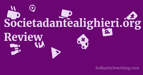 Societadantealighieri.org Review 1 by