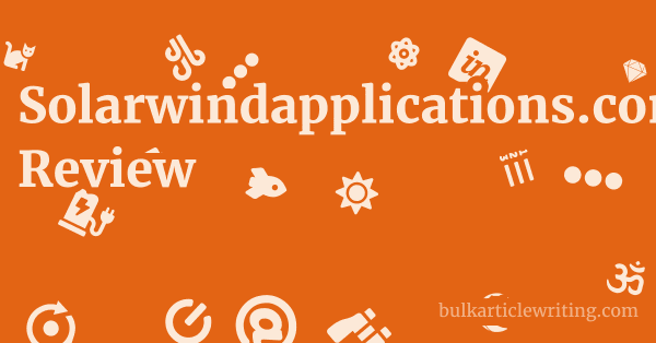 Solarwindapplications.com Review 1 by