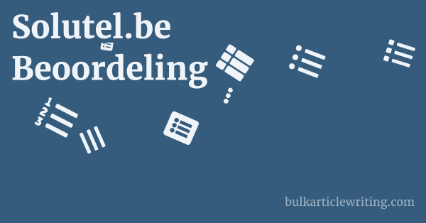 Solutel.be Beoordeling 1 by Partners