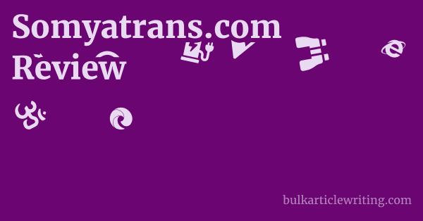 Somyatrans.com Review 1 by