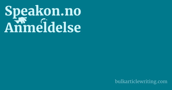 Speakon.no Anmeldelse 1 by Partners
